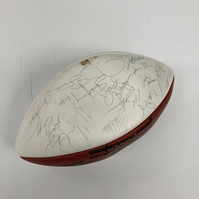 1989 San Francisco 49ers Super Bowl Champs Team Signed Football JSA COA