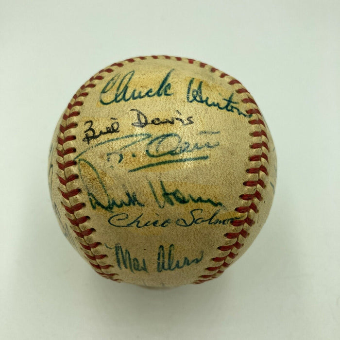 1966 Cleveland Indians Team Signed Official American League Baseball