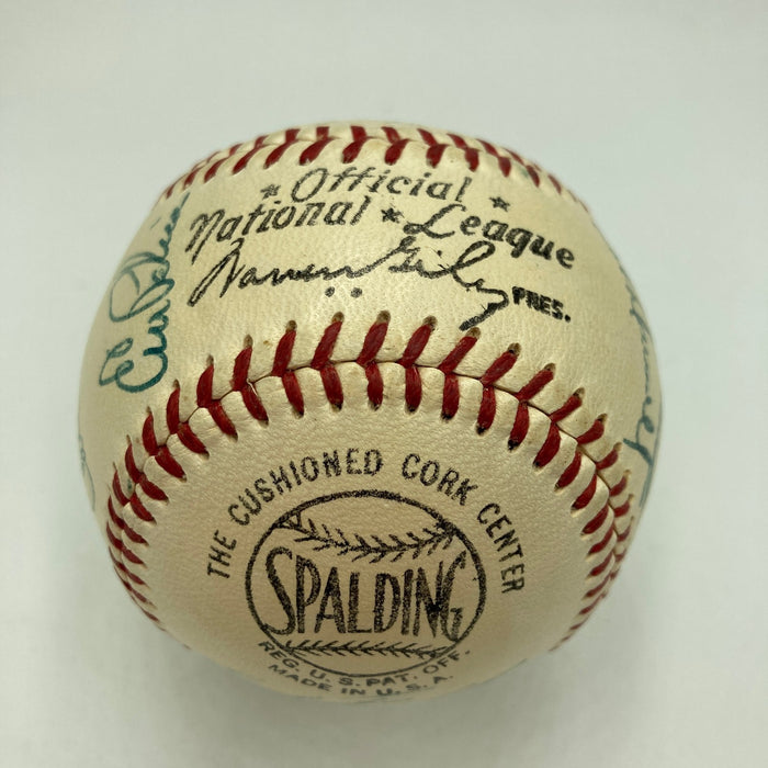 Jackie Robinson 1954 Brooklyn Dodgers Team Signed Baseball PSA DNA
