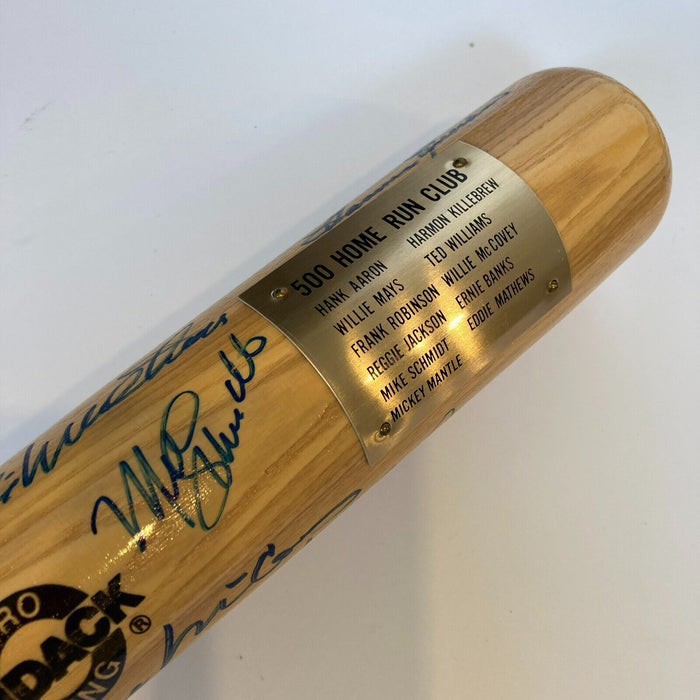 500 Home Run Club Signed Bat Mickey Mantle Ted Williams Willie Mays JSA COA