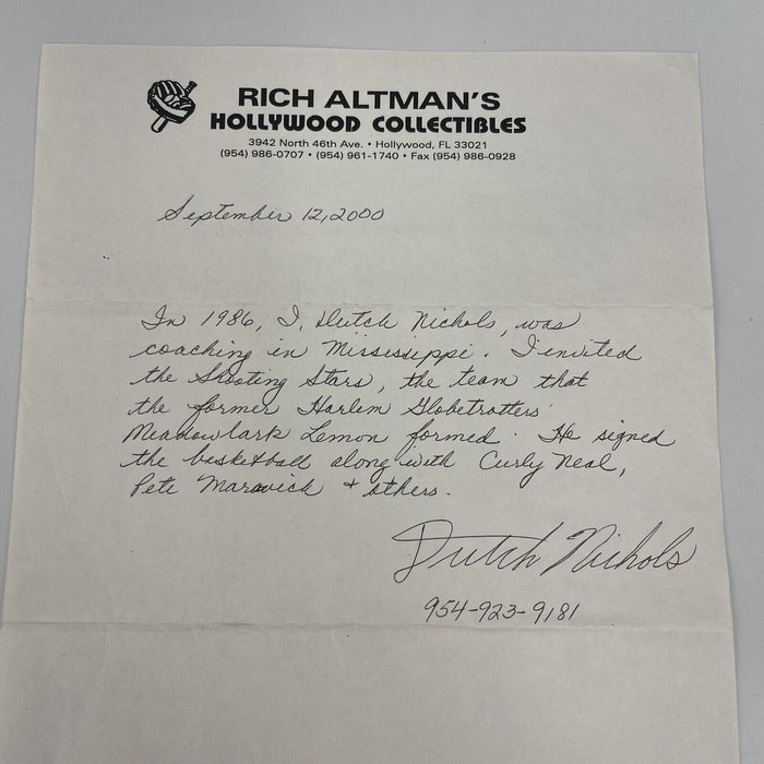 Pete Maravich "Pistol Pete" NBA Legends Multi Signed Basketball Beckett COA