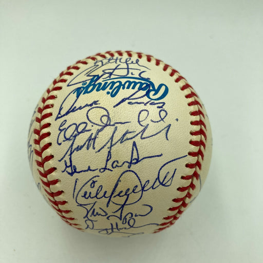 Nice 1993 Minnesota Twins Team Signed AL Baseball With Kirby Puckett COA