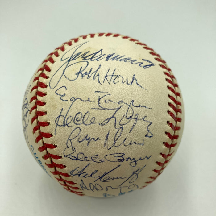 1961 New York Yankees World Series Champs Team Signed Baseball Mickey Mantle JSA