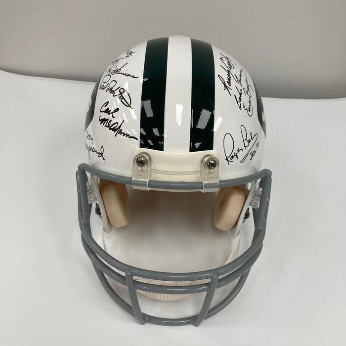 1969 New York Jets Super Bowl Champs Team Signed Authentic Game Helmet JSA COA