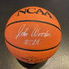 John Wooden UCLA & Bill Walton Signed Official NCAA Basketball PSA DNA Sticker