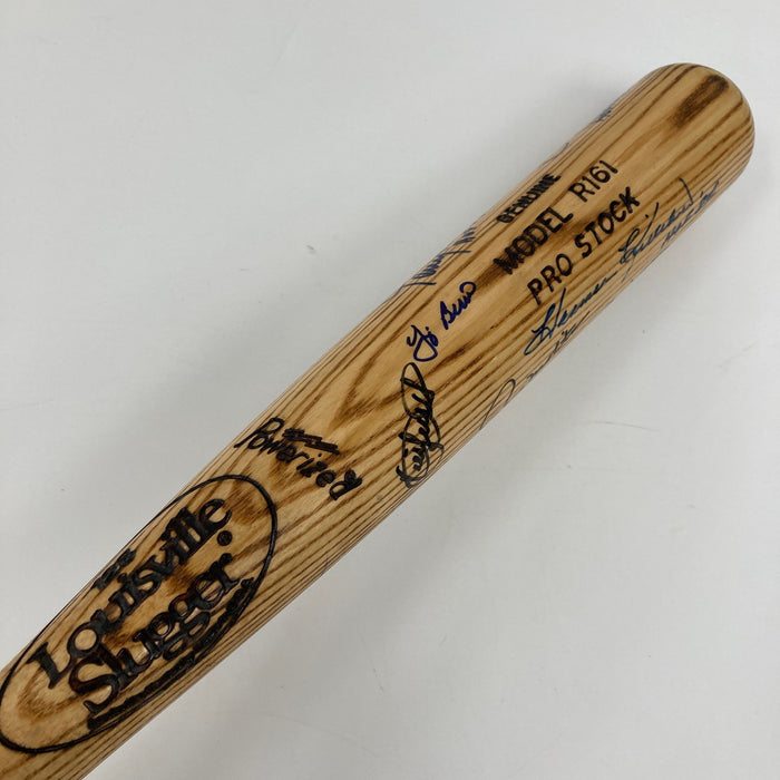 Beautiful Hall Of Fame Multi Signed Baseball Bat Kirby Puckett JSA COA