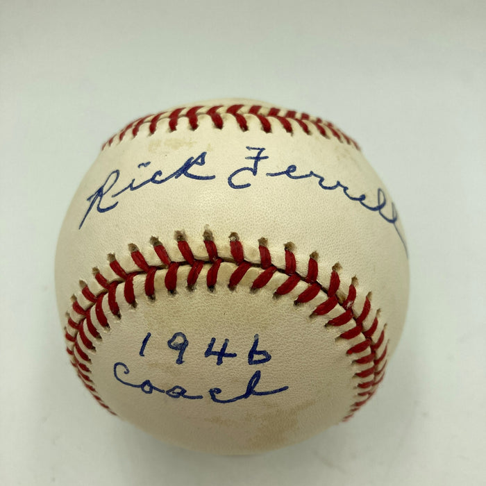 Rick Ferrell Signed Heavily Inscribed American League Baseball JSA COA