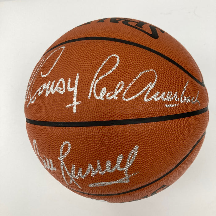 Bill Russell Red Auerbach Larry Bird Celtics Legends Signed Basketball PSA DNA