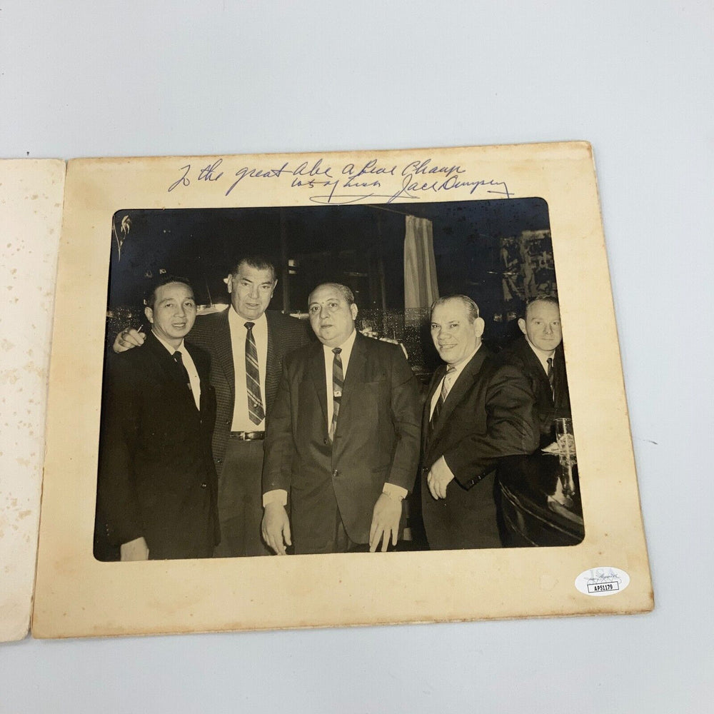 Jack Dempsey Signed Vintage 1950's Photo JSA COA Boxing
