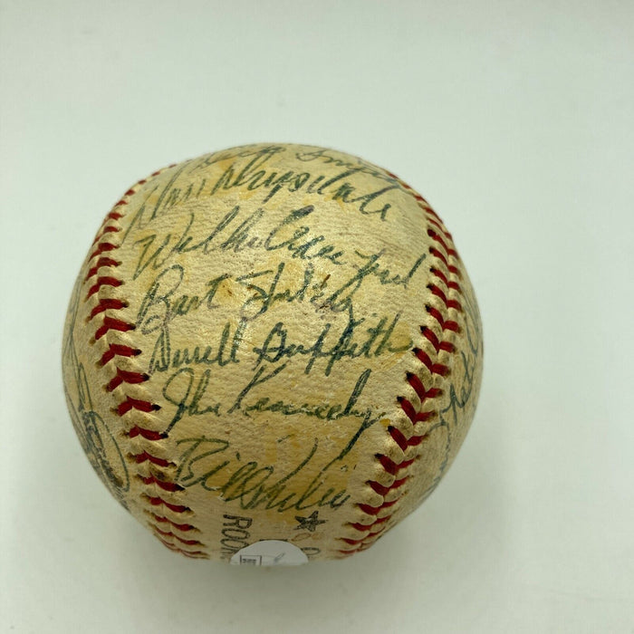 1963 Los Angeles Dodgers World Series Champs Team Signed Baseball Koufax JSA COA