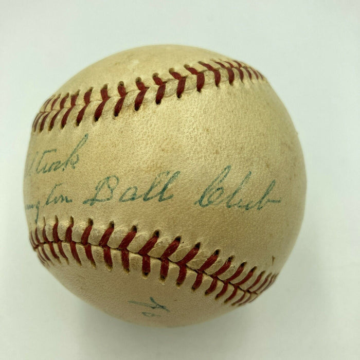 Rare Nick Altrock Single Signed 1950's American League Baseball JSA COA