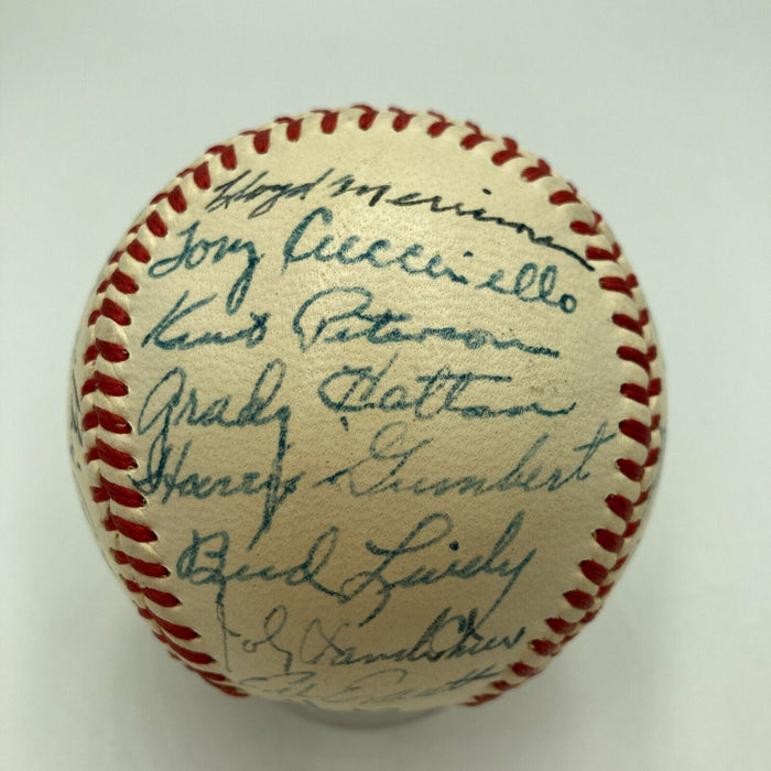 Beautiful 1949 Cincinnati Reds Team Signed Baseball Beckett COA