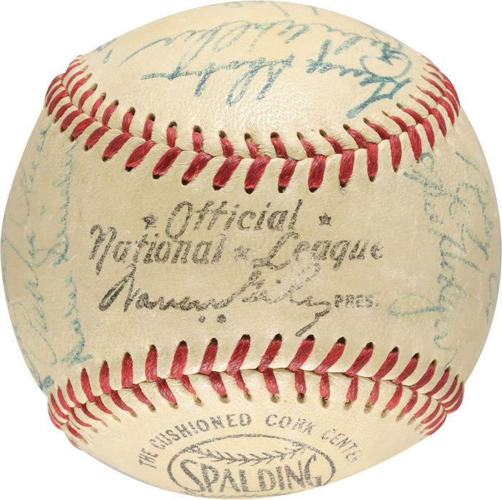 Jackie Robinson 1954 Brooklyn Dodgers Team Signed Baseball PSA DNA