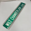 Wilt Chamberlain Signed 6x30 Street Sign Wilt Chamberlain Court JSA COA