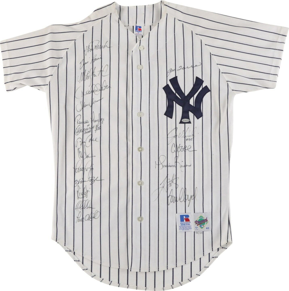 1998 New York Yankees Team Signed World Series Jersey Derek Jeter Steiner COA