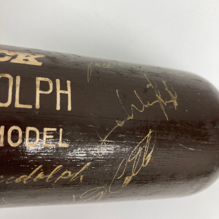 1986 New York Yankees Team Signed Game Used Bat Rickey Henderson Winfield JSA