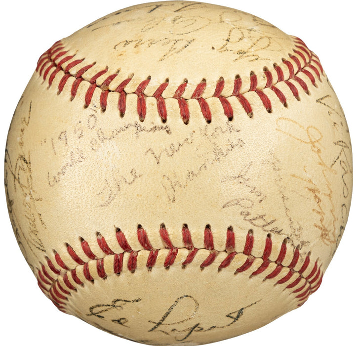 1950 New York Yankees World Series Champs Team Signed AL Baseball Beckett COA