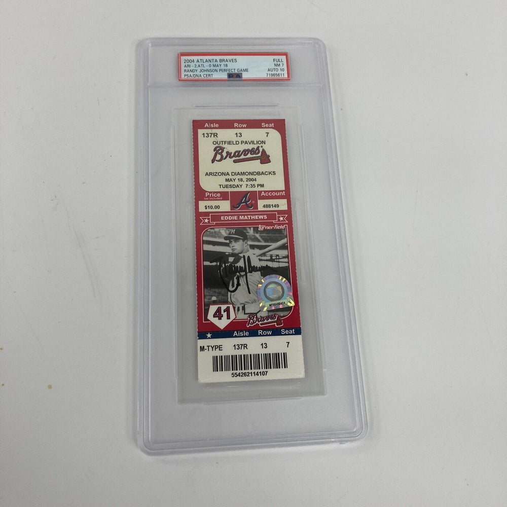 Randy Johnson Signed Inscribed Perfect Game Ticket May 18, 2004 PSA DNA COA