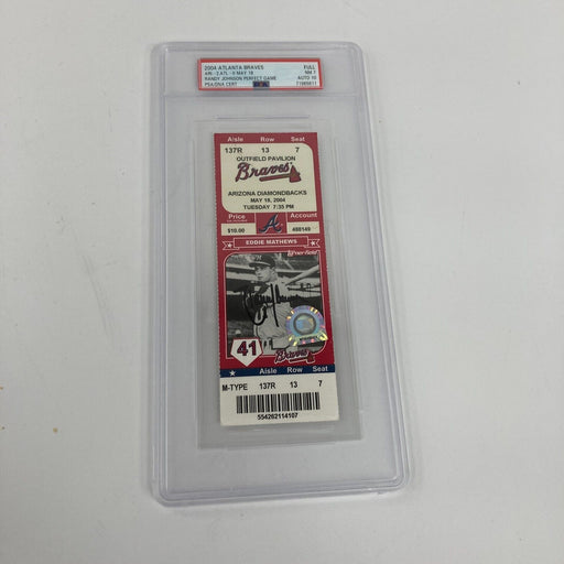 Randy Johnson Signed Inscribed Perfect Game Ticket May 18, 2004 PSA DNA COA
