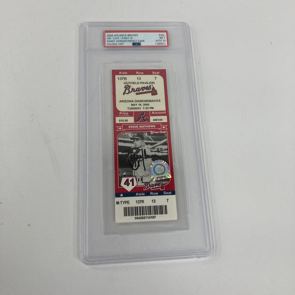 Randy Johnson Signed Inscribed Perfect Game Ticket May 18, 2004 PSA DNA COA