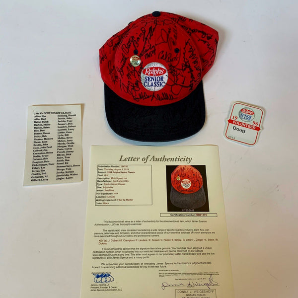 1996 PGA Ralphs Senior Classic Signed Golf Hat 46 Sigs With JSA COA