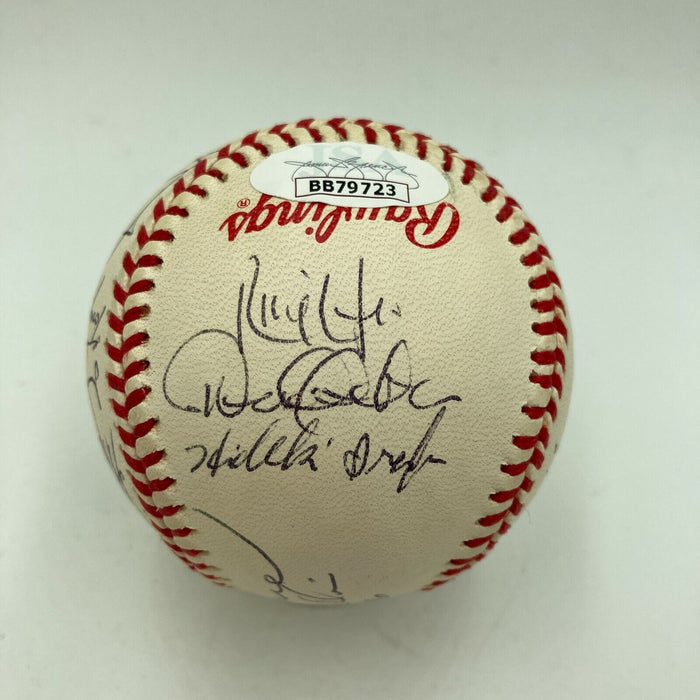 1998 New York Yankees World Series Champs Team Signed Baseball Derek Jeter JSA