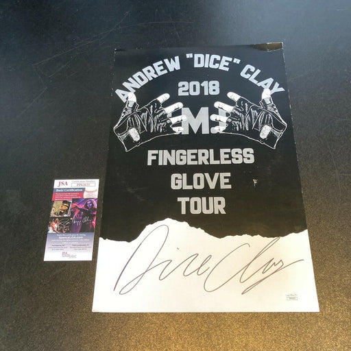 Andrew Dice Clay Signed Fingerless Glove Tour 12x18 Poster Photo JSA COA