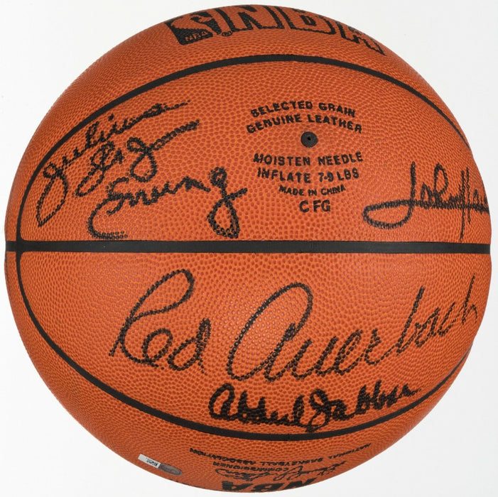 Wilt Chamberlain Bill Russell Jabbar Dr. J NBA Legends Signed Basketball JSA COA