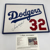 Sandy Koufax Signed Los Angeles Dodgers Jersey Patch Framed Display JSA COA