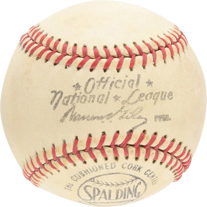 Gil Hodges Single Signed 1950's Official National League Baseball JSA COA