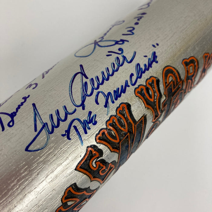 1969 New York Mets World Series Champs Team Signed Bat Nolan Ryan Tom Seaver JSA