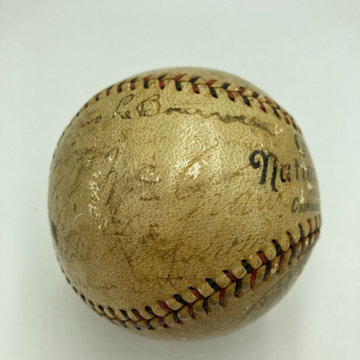 1927 New York Giants Team Signed Baseball John McGraw & Mel Ott JSA COA