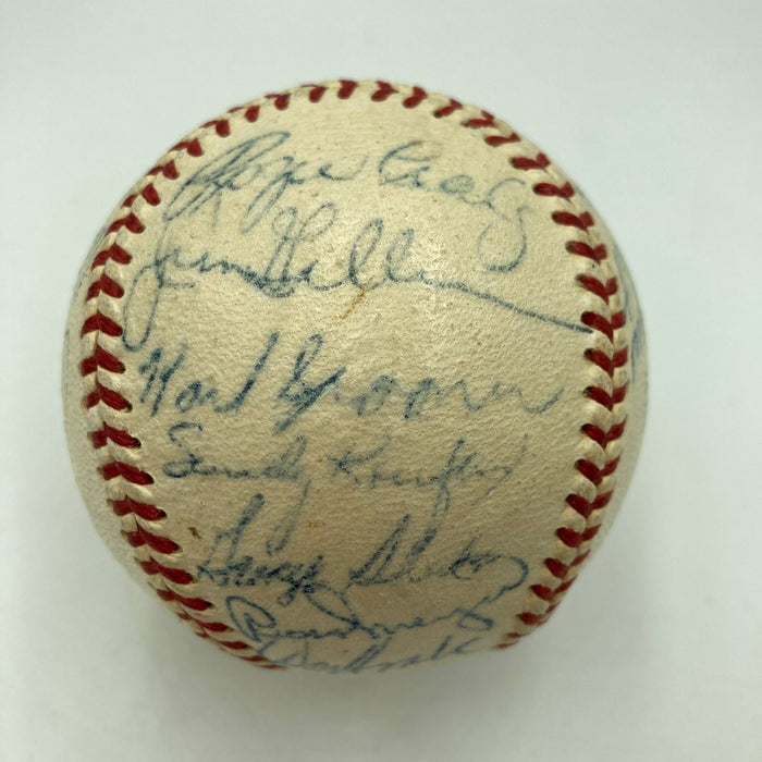 1955 Brooklyn Dodgers W.S. Champs Team Signed Baseball Jackie Robinson JSA COA