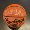 John Wooden UCLA & Bill Walton Signed Official NCAA Basketball PSA DNA Sticker