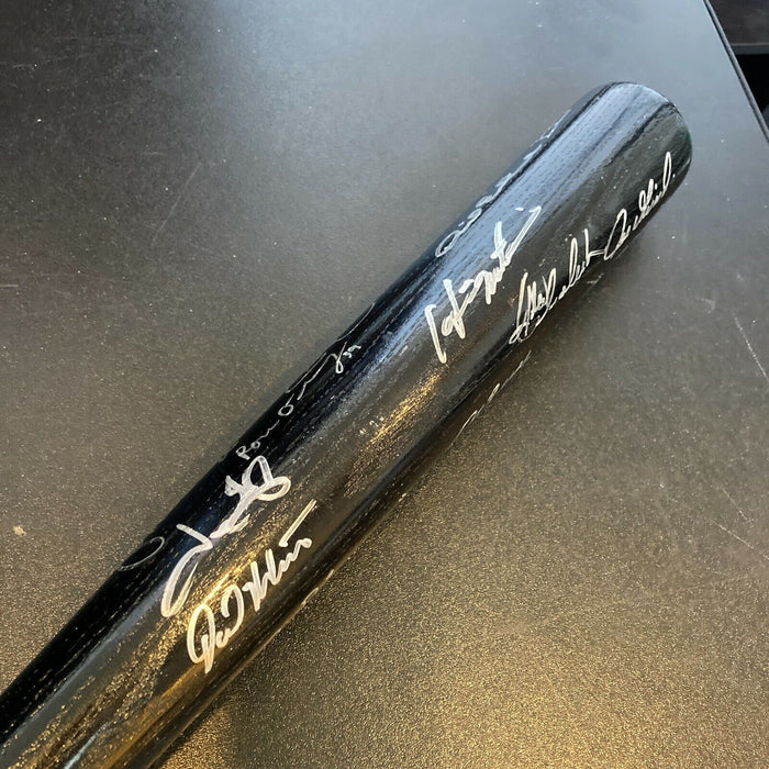 2008 New York Yankees Team Signed Baseball Bat Derek Jeter Steiner & MLB Holo