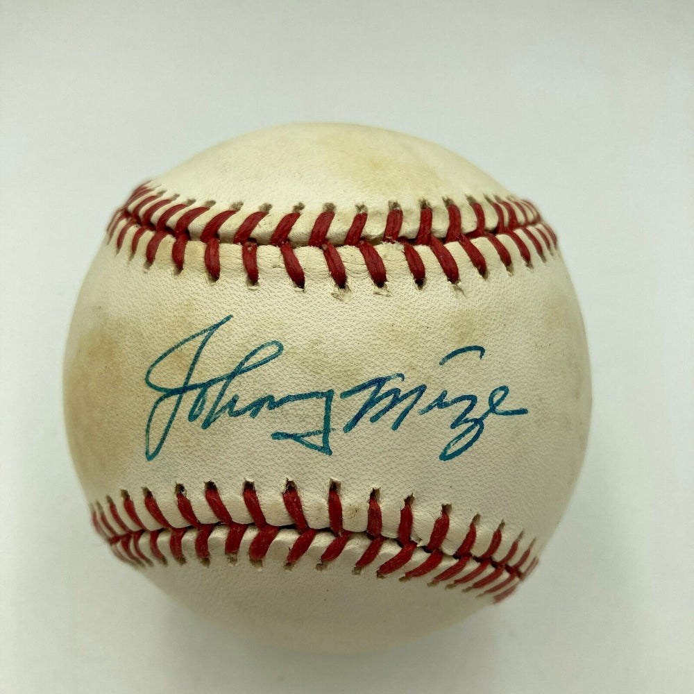 Johnny Mize Signed Official American League Baseball JSA COA