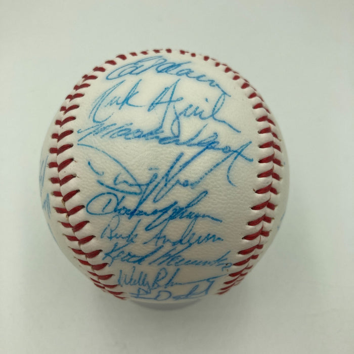 Vintage 1986 New York Mets World Series Champs Team Signed Baseball JSA COA