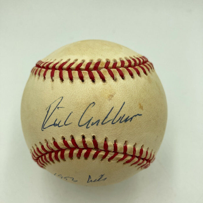 Richie Ashburn 1953 Hits Leader 205 Hits Signed Inscribed Baseball PSA DNA COA