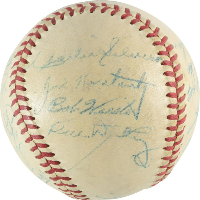 Beautiful 1955 New York Yankees American League Champs Team Signed Baseball JSA