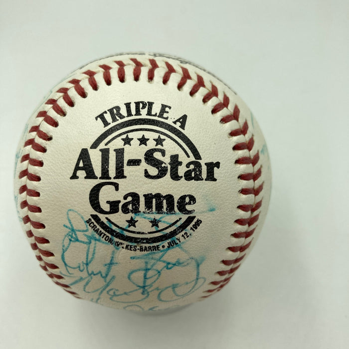 Derek Jeter Pre Rookie Triple-A All Star Game Team Signed Baseball Beckett