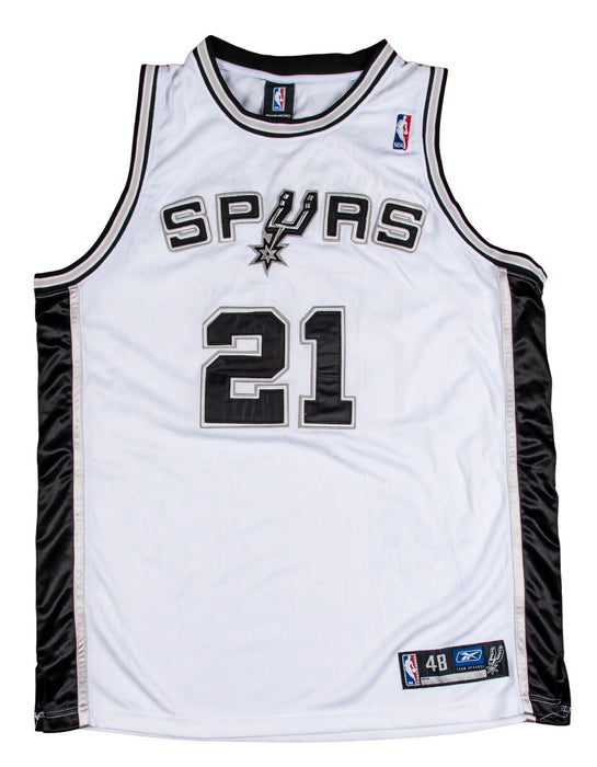 Tim Duncan Signed Authentic Reebok San Antonio Spurs Game Jersey Beckett COA