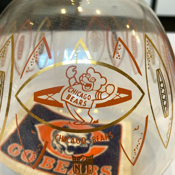 1960's Chicago Bears Vintage Glass Decanter RARE