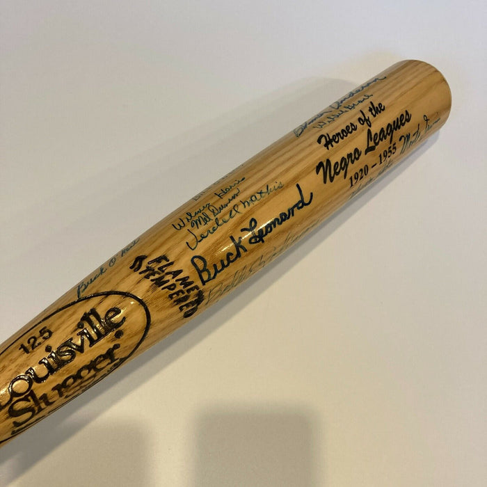 Beautiful Negro League Legends Multi Signed Baseball Bat JSA COA