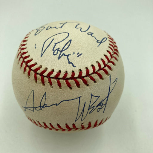 Adam West & Burt Ward Batman & Robin Dual Signed Autographed Baseball JSA COA