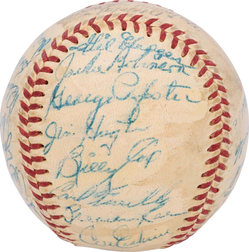 Jackie Robinson Roy Campanella 1952 Brooklyn Dodgers Signed Baseball PSA DNA COA