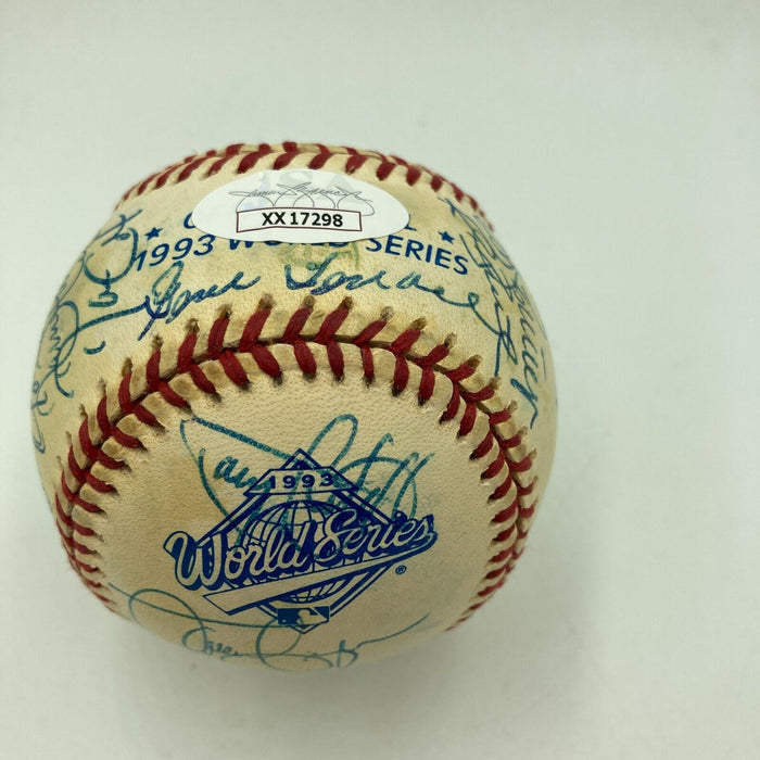 1993 Toronto Blue Jays World Series Champs Team Signed Baseball JSA COA