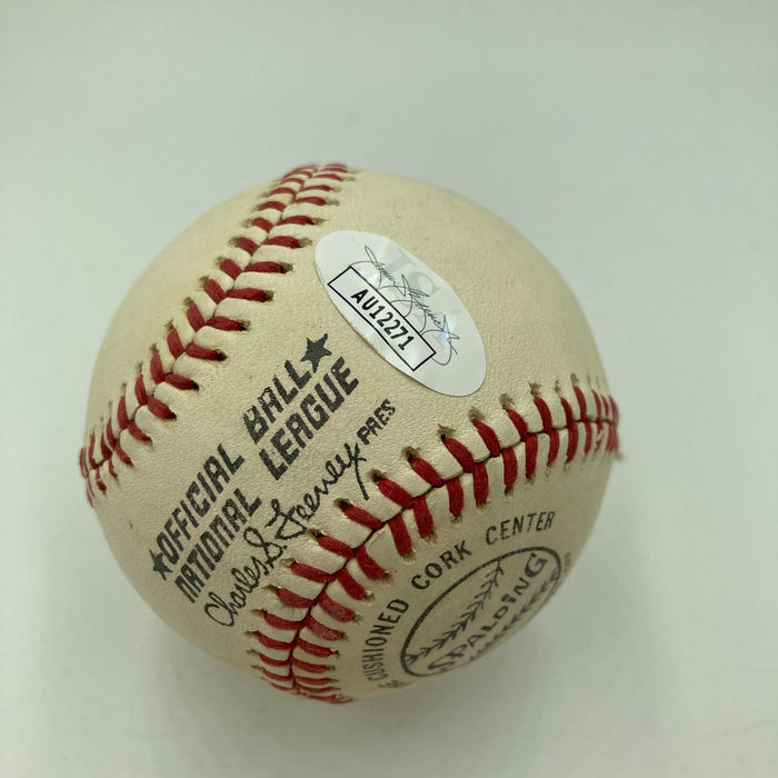 Jim Plunkett Signed Vintage National League Baseball Heisman Trophy Winner JSA