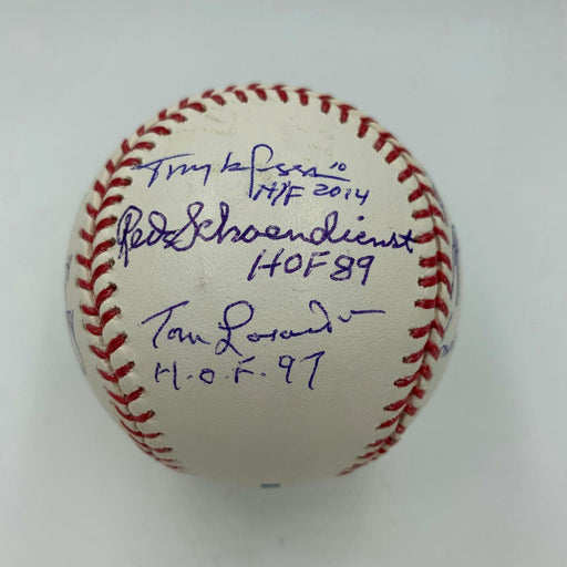 HOF Managers Sparky Anderson Torre Weaver Larussa Lasorda Signed Baseball JSA