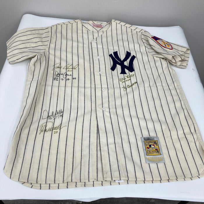 New York Yankees Perfect Game Signed Jersey Larsen Wells Cone Yogi Berra Beckett