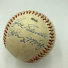 Earl Averill Burleigh Grimes Waite Hoyt Hall Of Fame Multi Signed Baseball JSA